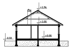 Схема одноэтажного дома из газобетонных блоков